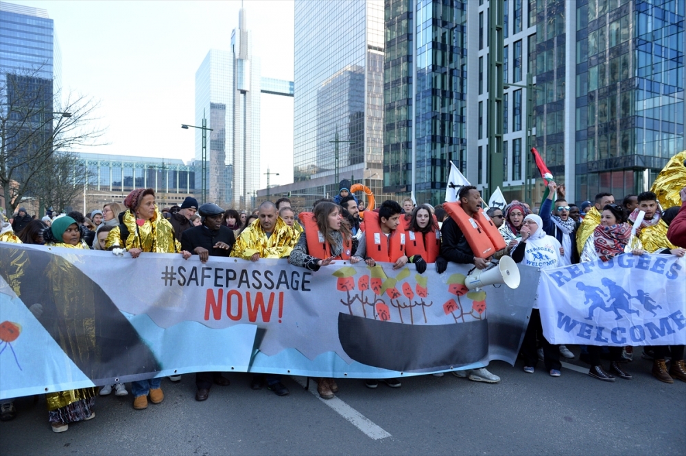 Brüksel’de sığınmacılara destek yürüyüşü 5