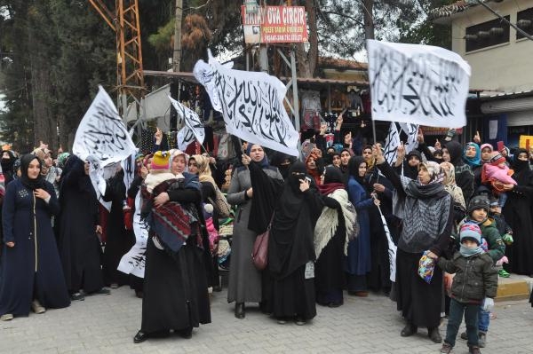 Reyhanlı'da Suriyelilere destek eylemi 2