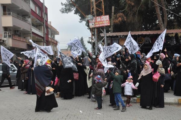Reyhanlı'da Suriyelilere destek eylemi 6