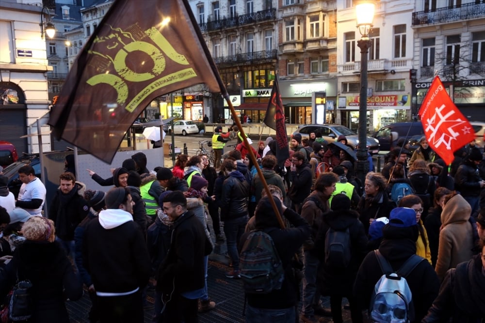 Brüksel'de polis şiddeti protestosu 7