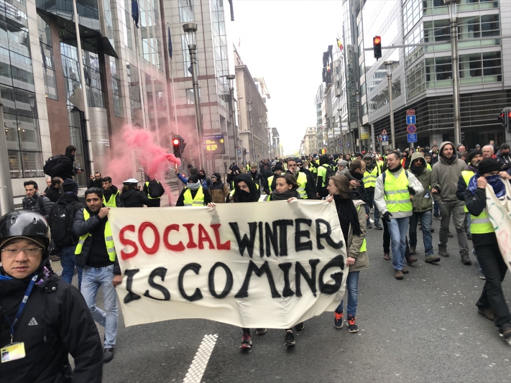Belçika'da 'sarı yelekliler' protestosu 3