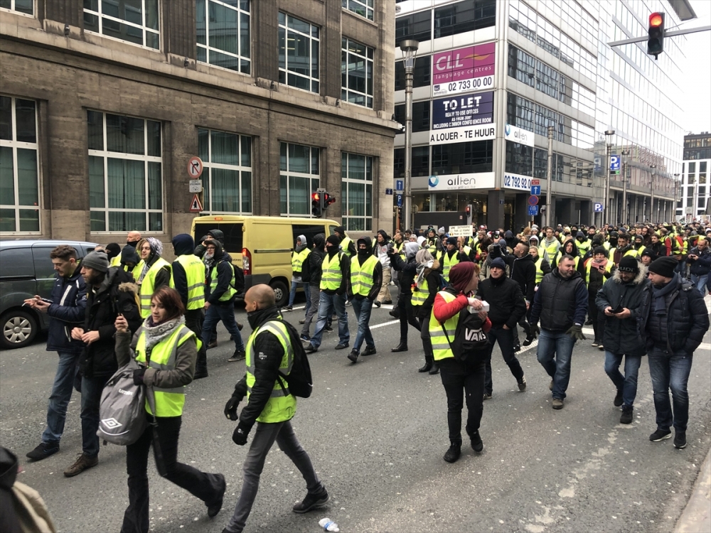 Belçika'da 'sarı yelekliler' protestosu 9