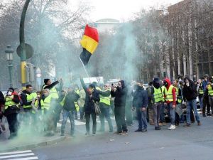 Belçika'da 'sarı yelekliler' protestosu