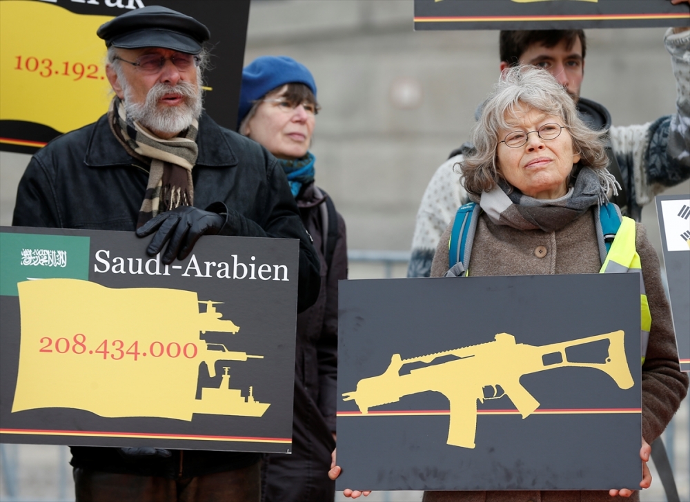 Almanya'nın silah ihracat politikası protesto edildi 6