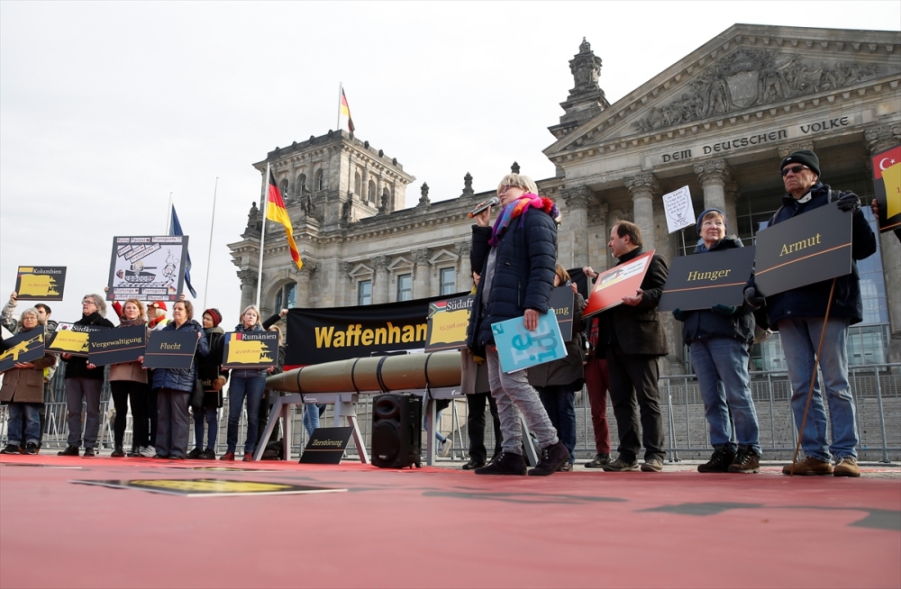Almanya'nın silah ihracat politikası protesto edildi 7