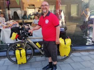 Belçika’dan Kayseri’ye bisikletle yola çıktı