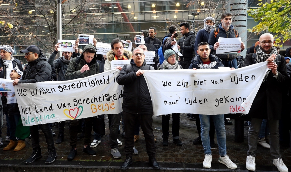 Brüksel’de Filistinli sığınmacılardan gösteri 10
