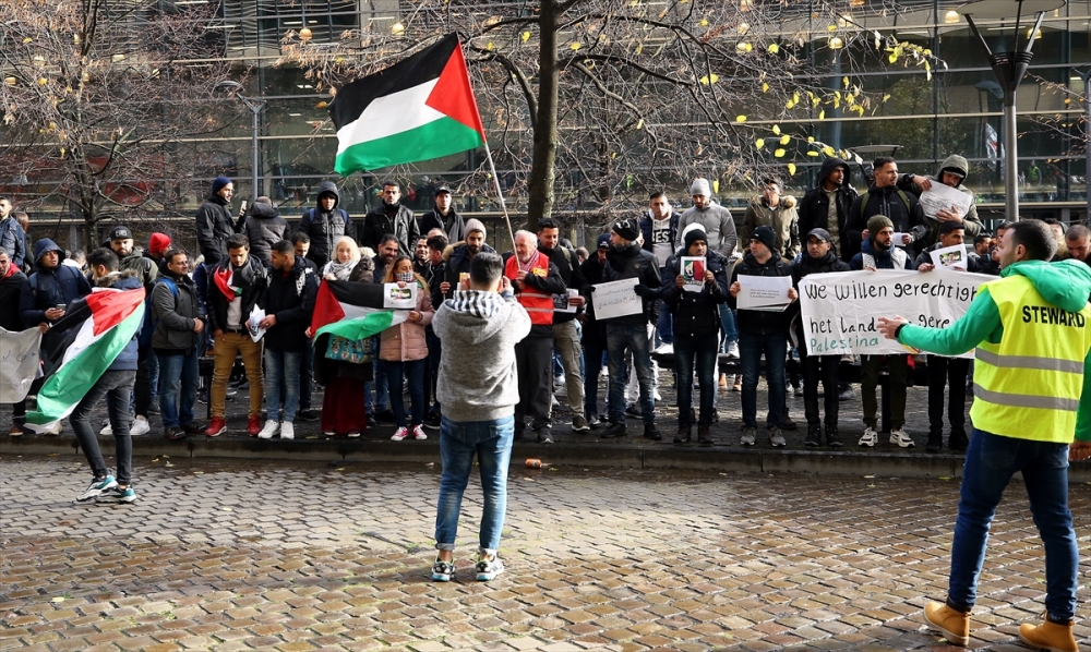 Brüksel’de Filistinli sığınmacılardan gösteri 15