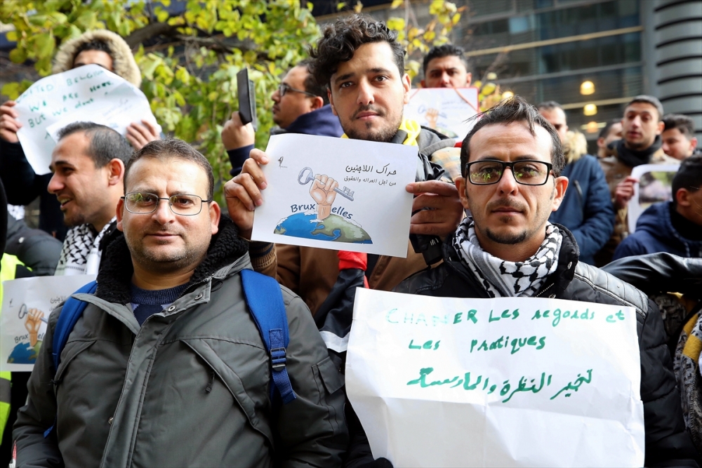 Brüksel’de Filistinli sığınmacılardan gösteri 5