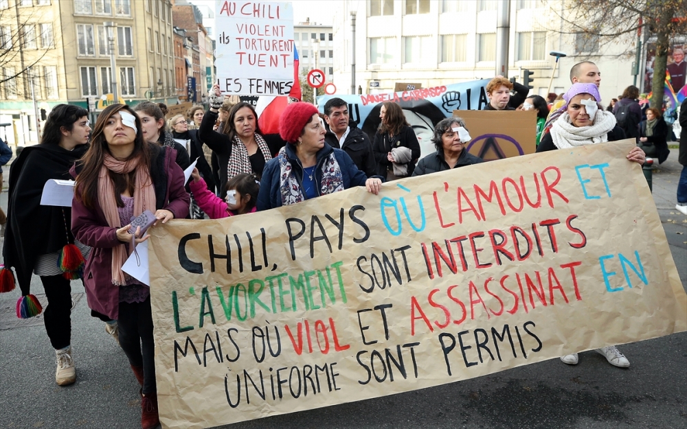 Brüksel'de kadına karşı şiddet protesto edildi 12