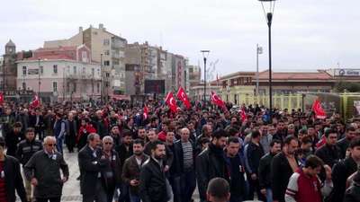 Çanakkale'de, Çakıroğlu için yürüyüş ve gıyabi cenaze namazı