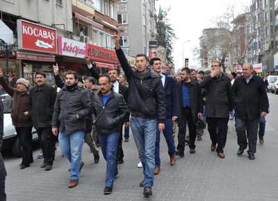 Edremit'te Fırat için gıyabi cenaze namazı ve yürüyüş