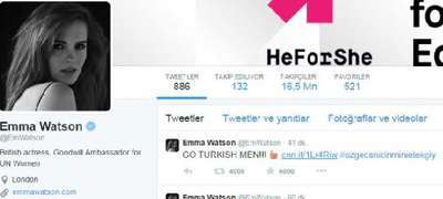 Emma Watson'dan Türk erkeklerine destek