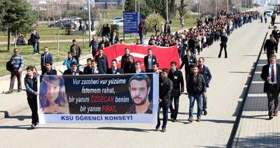 Kahramanmaraş'ta üniversiteliler Özgecan ve Fırat için yürüdü