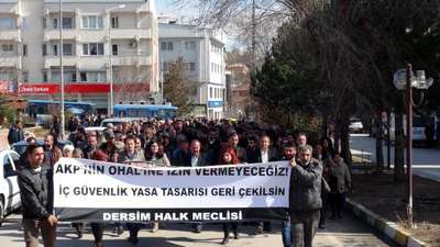 Tunceli'de İç Güvenlik Paketi protestosu