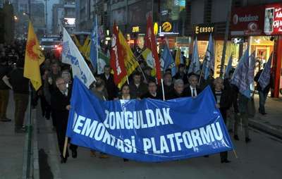 Zonguldak'ta İç Güvenlik Yasa Tasarısı protestosu