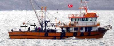 Türk balıkçılara Yunan tacizi