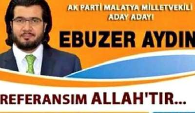 Ak Parti milletvekili aday adayının afişi tartışma yarattı