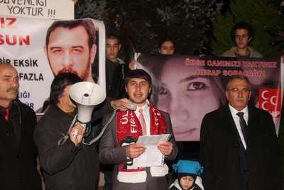 Şile'de Özgecan ve Fırat eylemi
