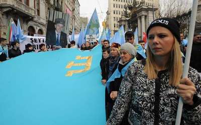 Kırım ve Ukraynalılar ortak protesto gösterisi yaptı