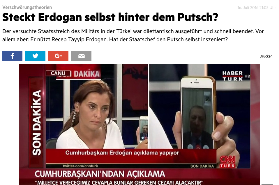 Alman basını: Darbenin arkasında Erdoğan olabilir