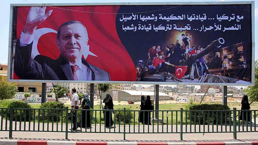 Gazze'den Erdoğan'a destek