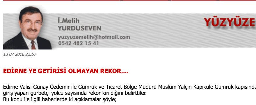 Edirneliler Avrupalı Türklerden şikayetçi