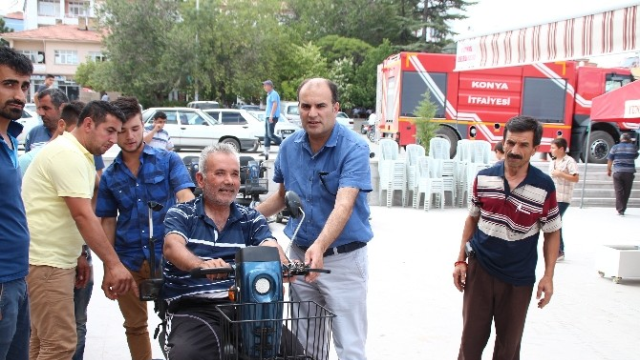 Gurbetçi vatandaştan engellilere jest