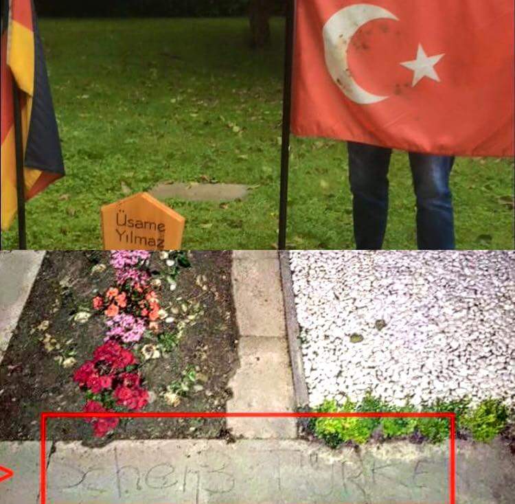 Neoaziler Almanya'daki Türk mezarına saldırdı