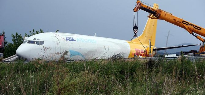DHL kargo uçağı pistten çıktı