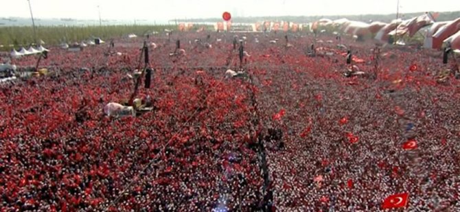 Milyonlar tarihi miting için Yenikapı'da