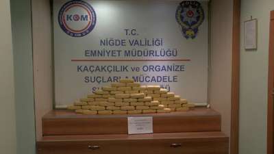 Niğde'de 35 kilo eroin ele geçirildi