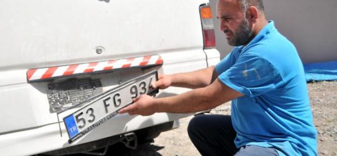 'FG' plakasını söktü