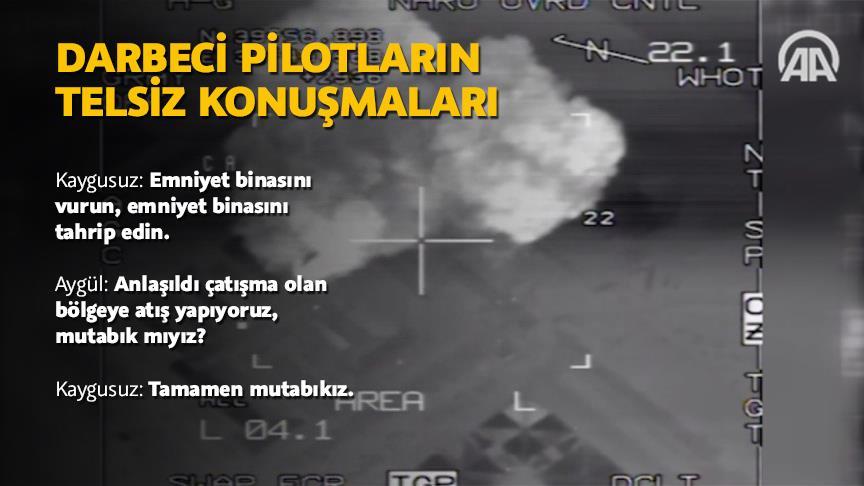 Darbeci pilotlar 15 Temmuz'da F-16'larla böyle bombaladı