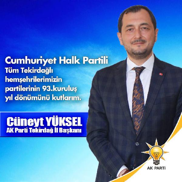 AK Partili il başkanından CHP’ye kutlama mesajı