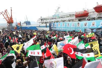Mavi Marmara Gemisi Samsun'da ziyarete açıldı