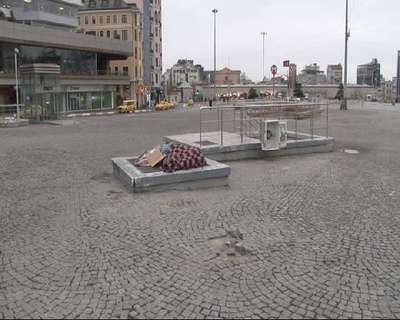 Taksim Meydanı'nın mazgaldan yatakları