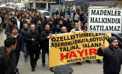 Zonguldak’ta maden işçileri yürüdü