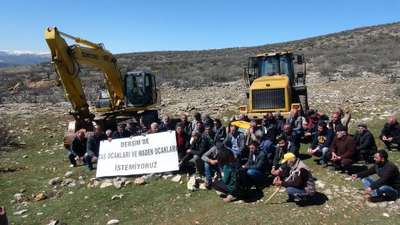 Tunceli'de taş ocağına köylülerden tepki