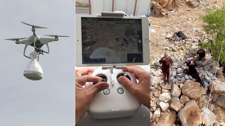 Emniyet Müdürü'nden nöbetteki koruculara 'drone'la baklava