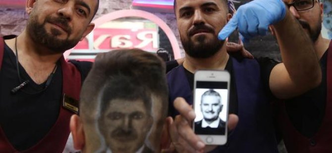 Başbakan Yıldırım'ın portresini başına kazıttı
