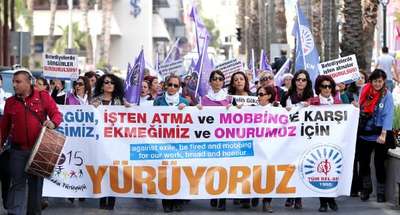 Dünya Kadın Yürüyüşü'nde gerginlik