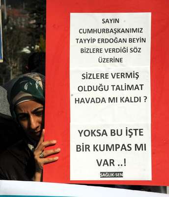 Tokat'ta sağlık çalışanları eylem yaptı