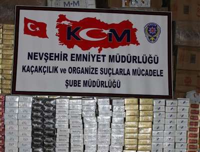 NEVŞEHİR'DE 74 BİN 655 PAKET KAÇAK SİGARA