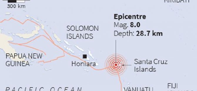 Solomon Adaları'ında 7.8 büyüklüğünde deprem