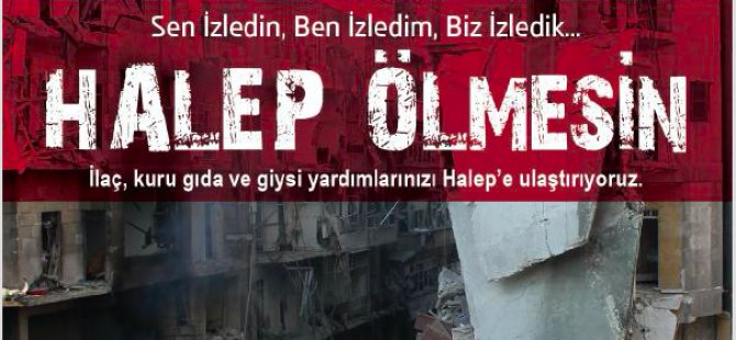 Üniversitesiler Halep’e yardım eli uzatıyor
