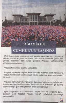 CHP'Lİ ORAN 'SAĞLAM İRADE' İLANI İÇİN CEMİL ÇİÇEK'E BAŞVURDU