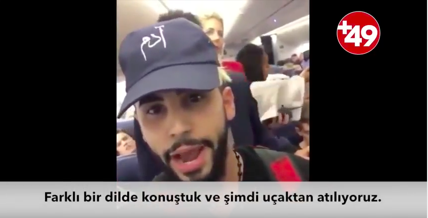 Arapça konuşan yolcular uçaktan indirildi