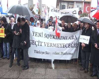 Süryanilerden IŞİD protestosu