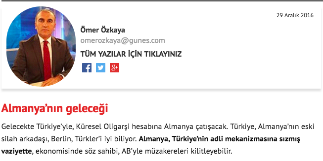 'Almanya ile Türkiye çatışacak'